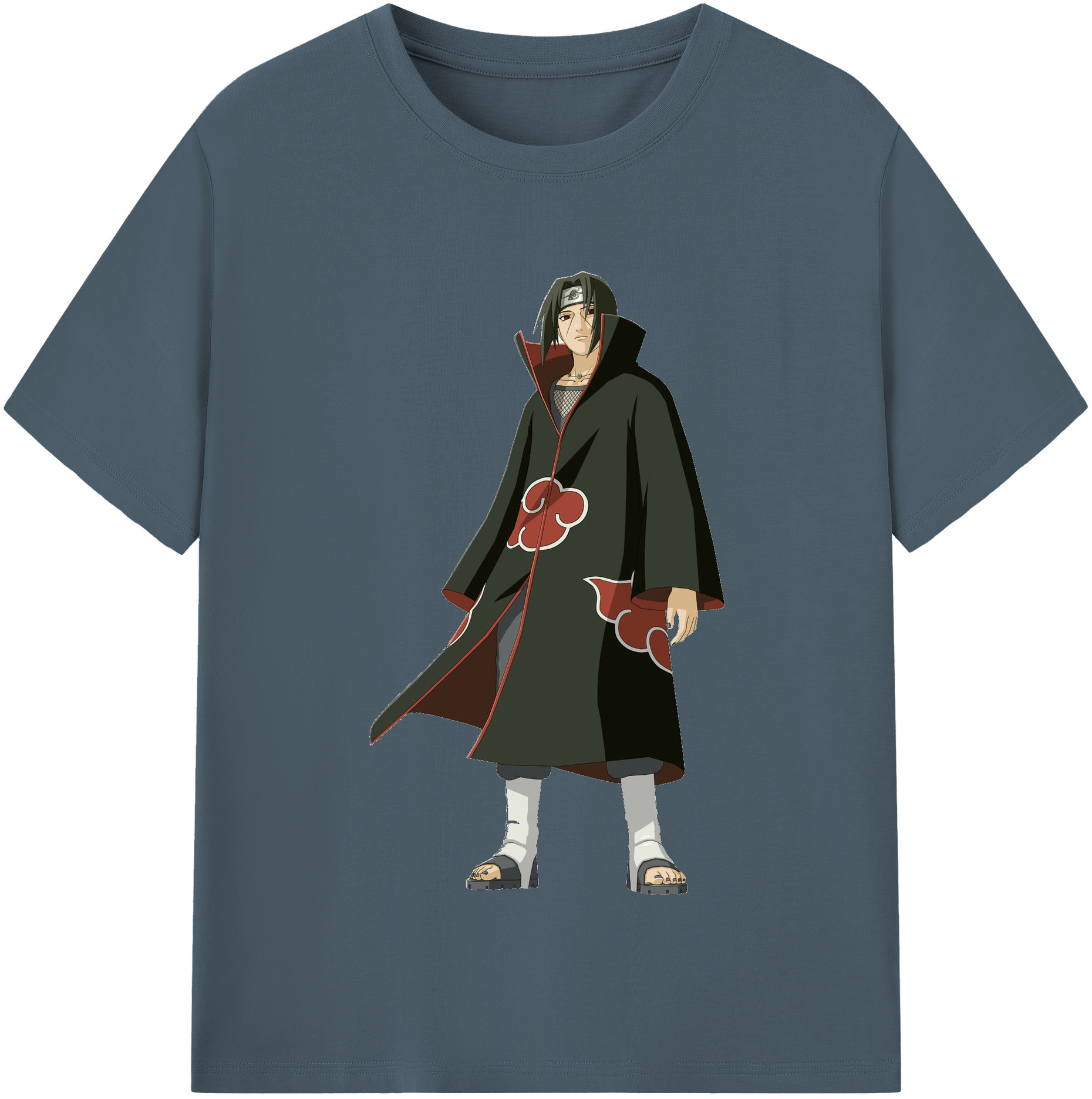 （画像用） NARUTO -ナルト- うちは イタチ Uchiha Itachi 綿100％半袖Tシャツ（フロントプリント）